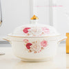 Imperial Casserole With Cover European Style Chinese Tableware For Household Use