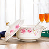 Imperial Casserole With Cover European Style Chinese Tableware For Household Use