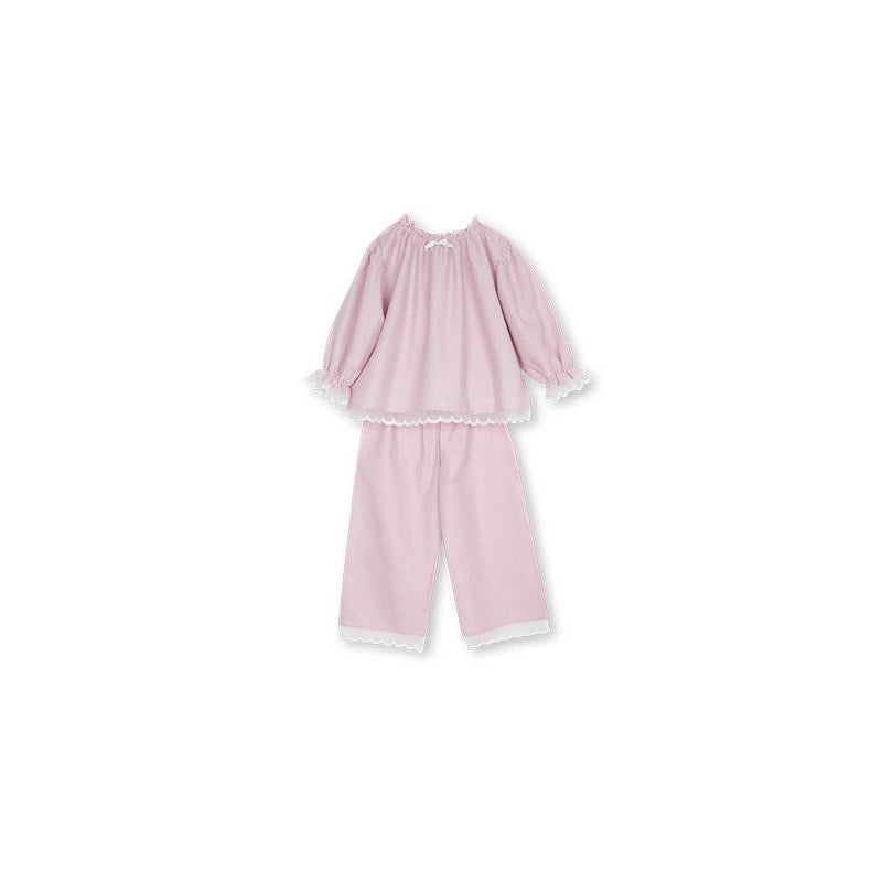 Children's Homewear Girls Lace Pajamas Set