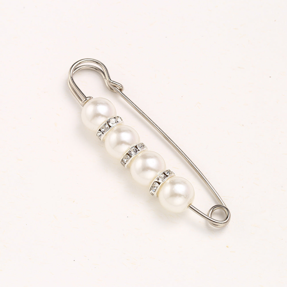 Cross-border Pearl Waist Of Trousers Pin Fixed Clothes Skirt Brooch Belt Buckle