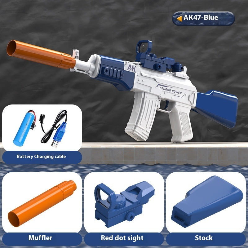 AK47 Electric Water Guns Fully Automatic Shooting Game Beach Entertainment Outdoor Beach Pool Gun Toys For Children Gift