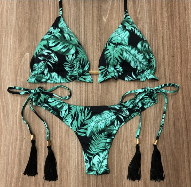 Printed new tie swimwear