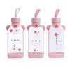 Flat Bottle Silicone Jacket Glass Glass Flower Cute Girl Heart Glass