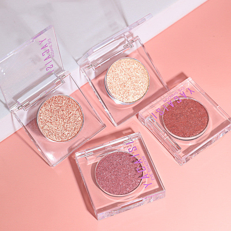 High Gloss Earth Color Broken Diamond Fine Shimmer Matt Pearl Eye Shadow Disc