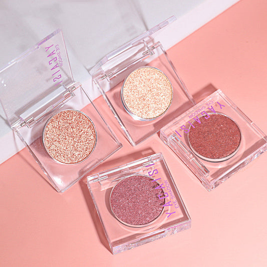 High Gloss Earth Color Broken Diamond Fine Shimmer Matt Pearl Eye Shadow Disc