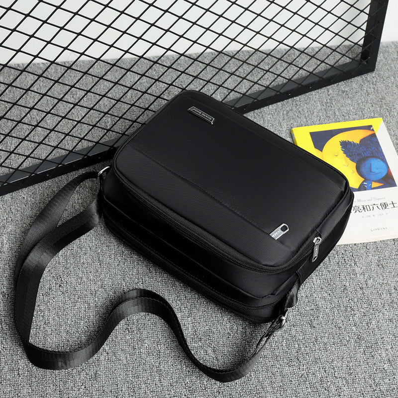 Men's Business Oxford Cloth Horizontal Multi-layer Messenger Bag