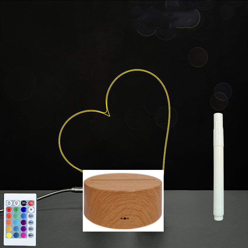 لوحة أكريليك ثلاثية الأبعاد مع إضاءة LED للوحة رسائل بخط اليد