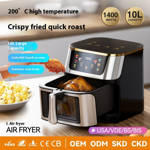 10L Super Large Visual Intelligent Air Frying Oven Automatic Deep Frying Pan