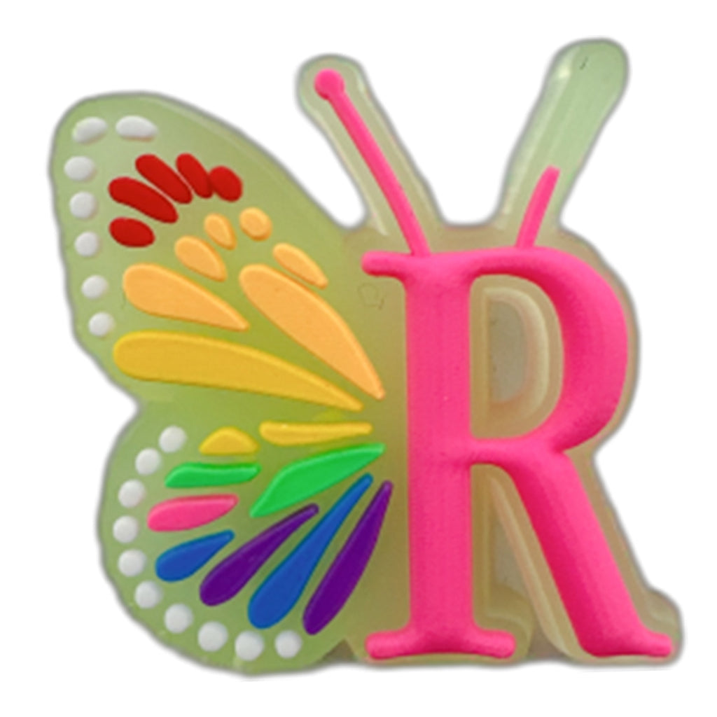 Letter Luminous Butterfly Shoe Ornament Shoe Buckle