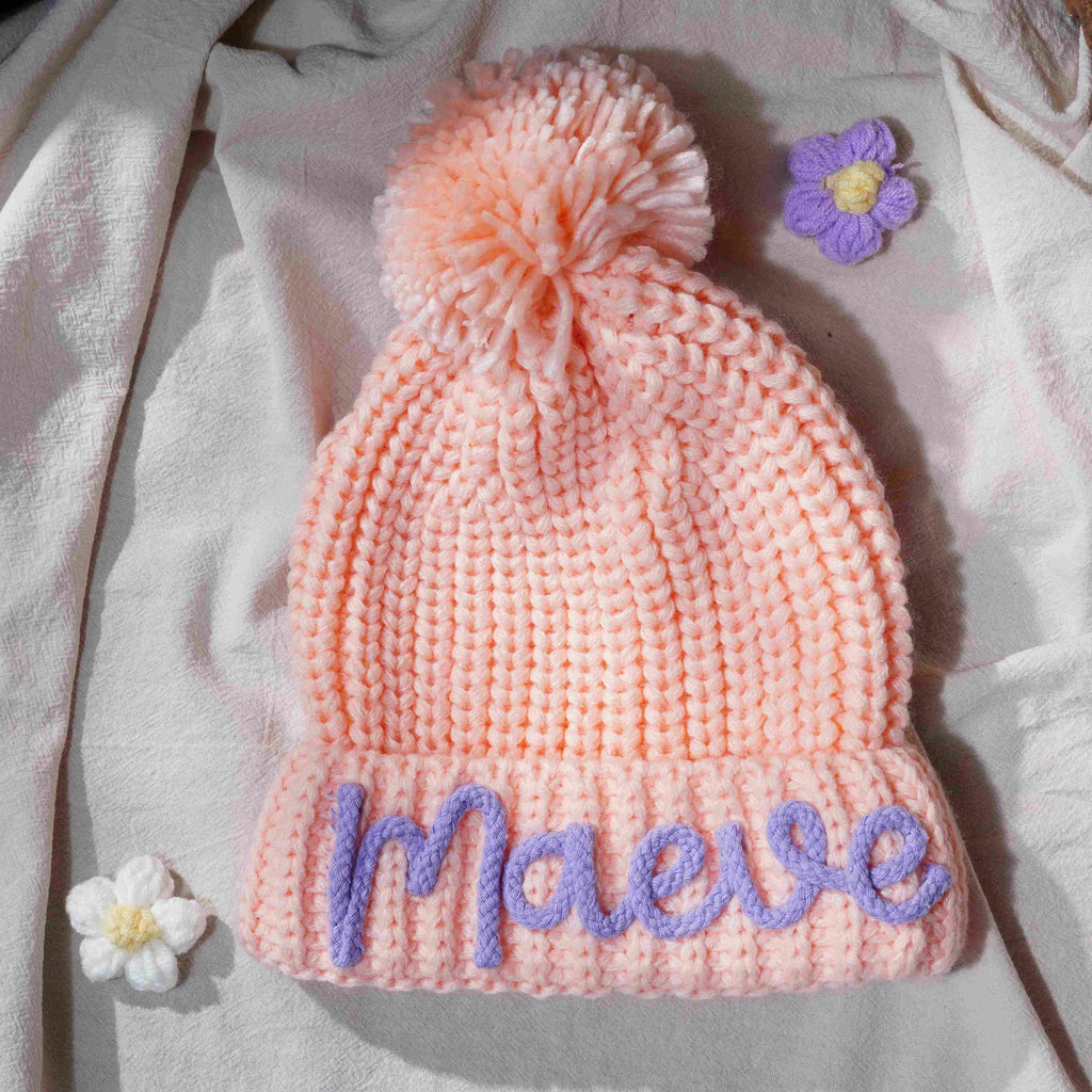 Personalized Customization DIY Name Handmade Crochet Three-dimensional Letter Children's Hat