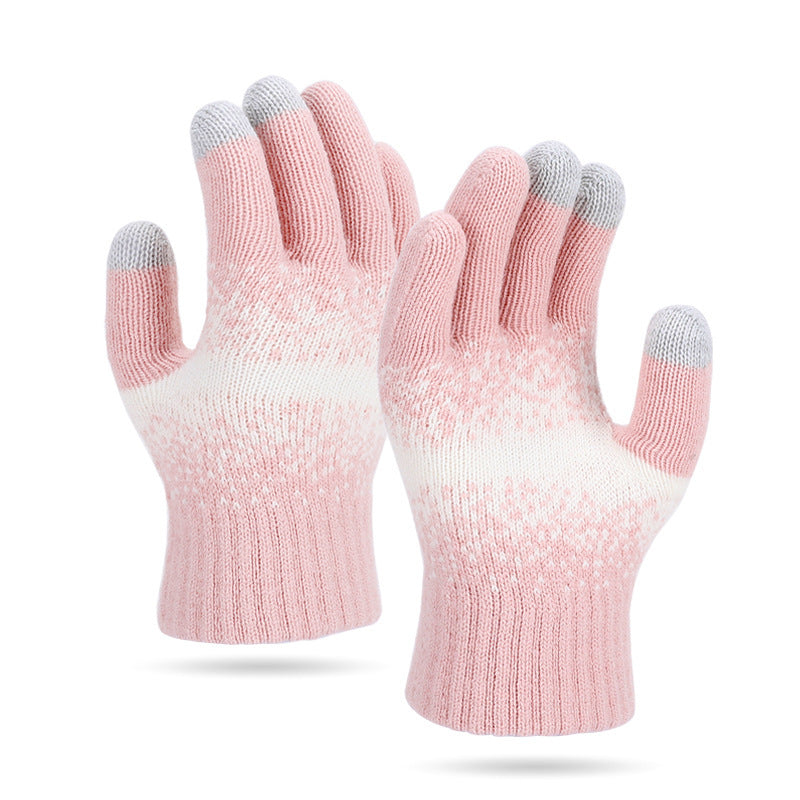 Autumn And Winter New Gloves Women's Knitted Wool