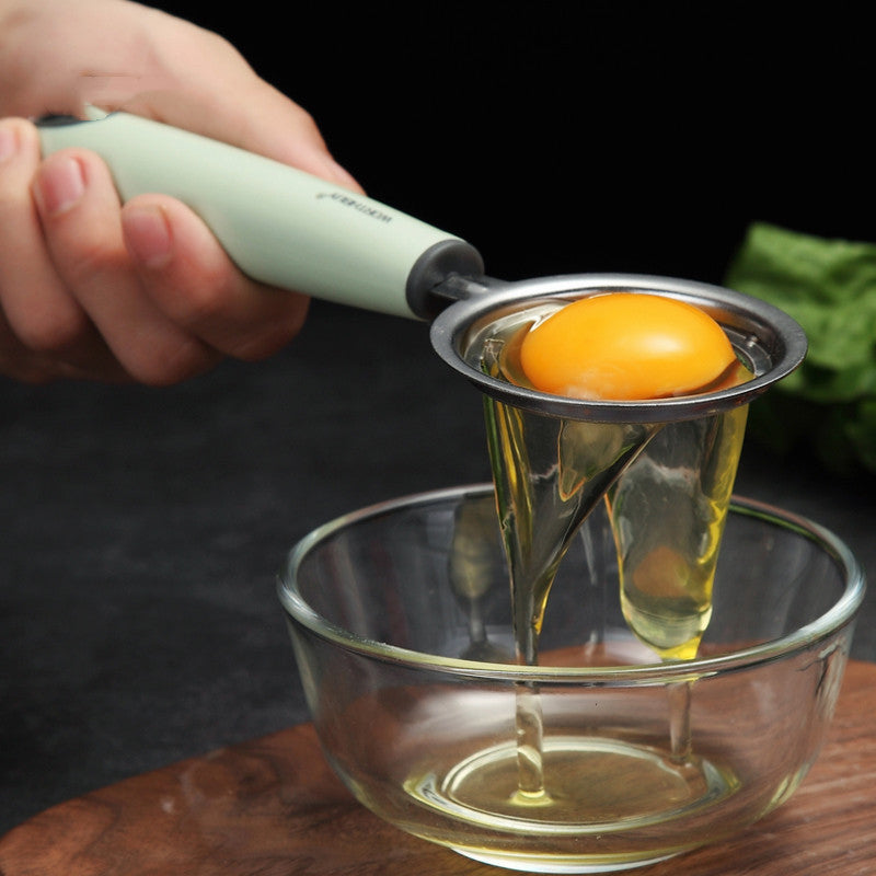 Household stainless steel egg white yolk separator