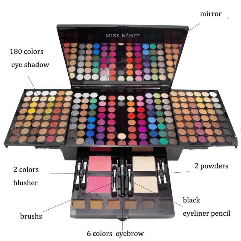 180 Colors Eyes Shadow Blush Set Personalized Piano - shaped Makeup Palette Box - Eshtree