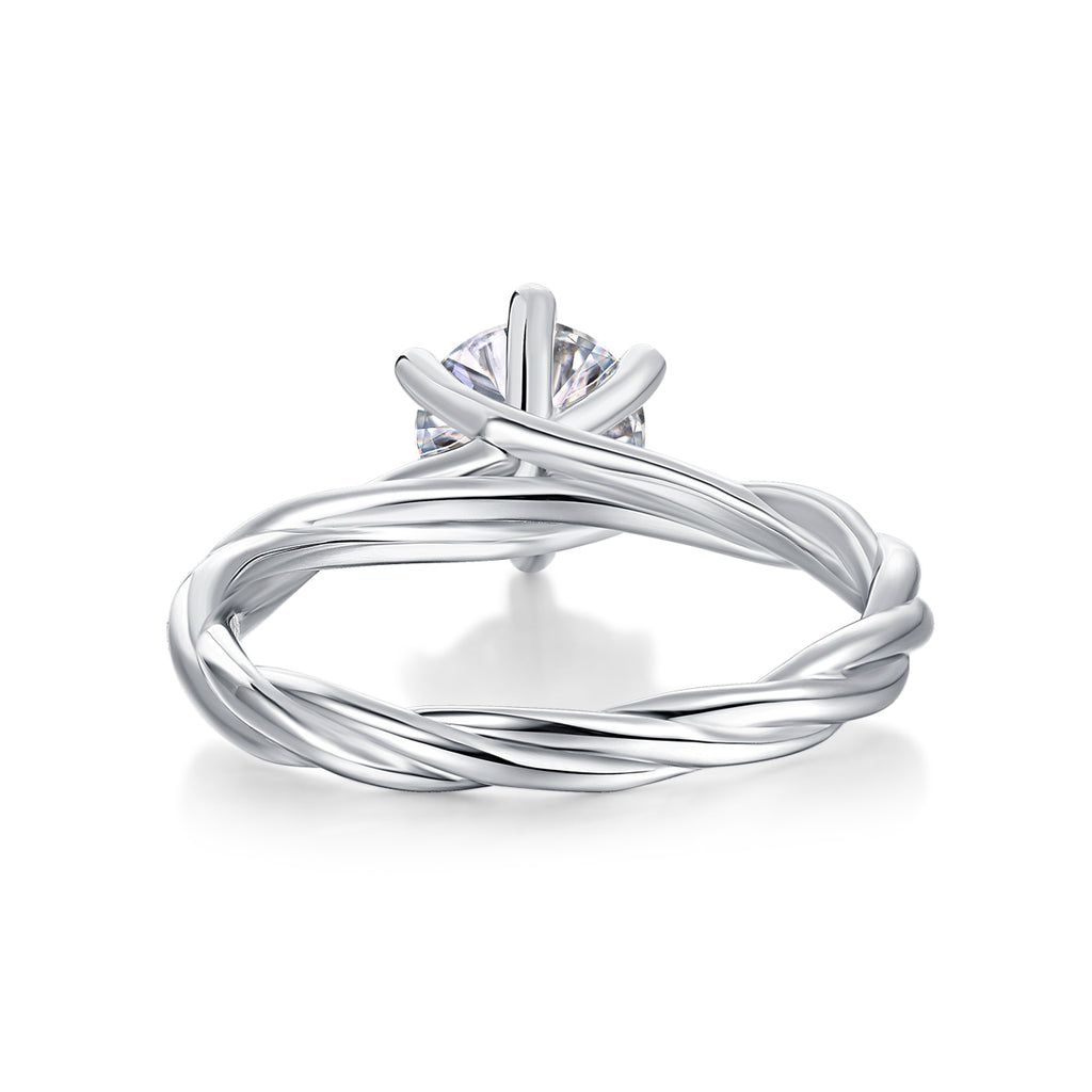 Thorns Vine Man - Set With Top-quality Moissanite S925 Silver And Platinum-plated Diamond Wedding Ring. The Ring Can Be Inspected With A Diamond Pen