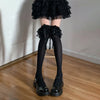 Multi-layer Lace White Knee Socks Bow Stockings