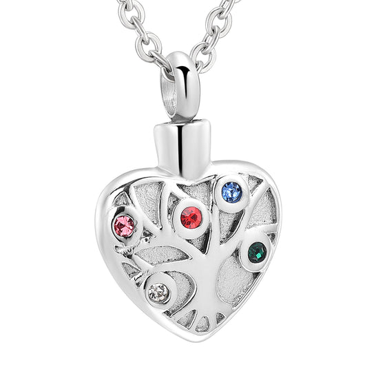 Heart-shaped diamond casket necklace pendant