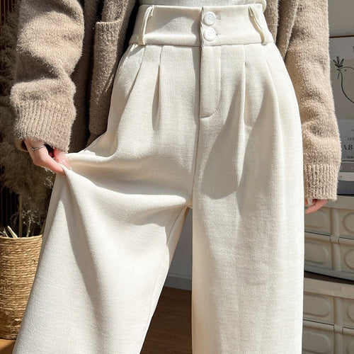 Small Narrow Straight Drooping Suit Pants