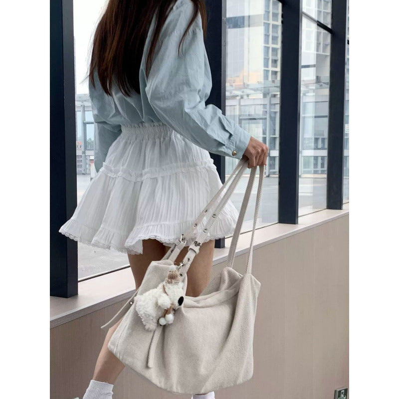 Korean Style Idle Style Large Capacity Canvas Tote Bag
