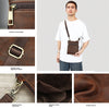 Crazy Horse Leather Outdoor Retro Leisure Crossbody Bag