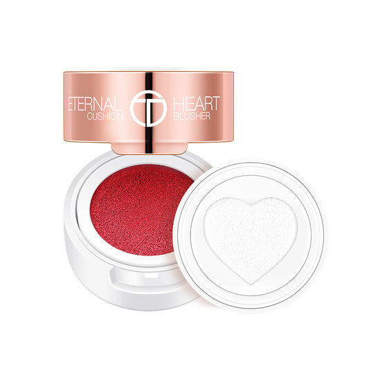 Heart-shaped cushion blush