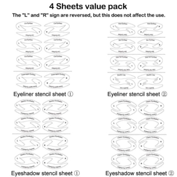 Eye shadow line template sticker