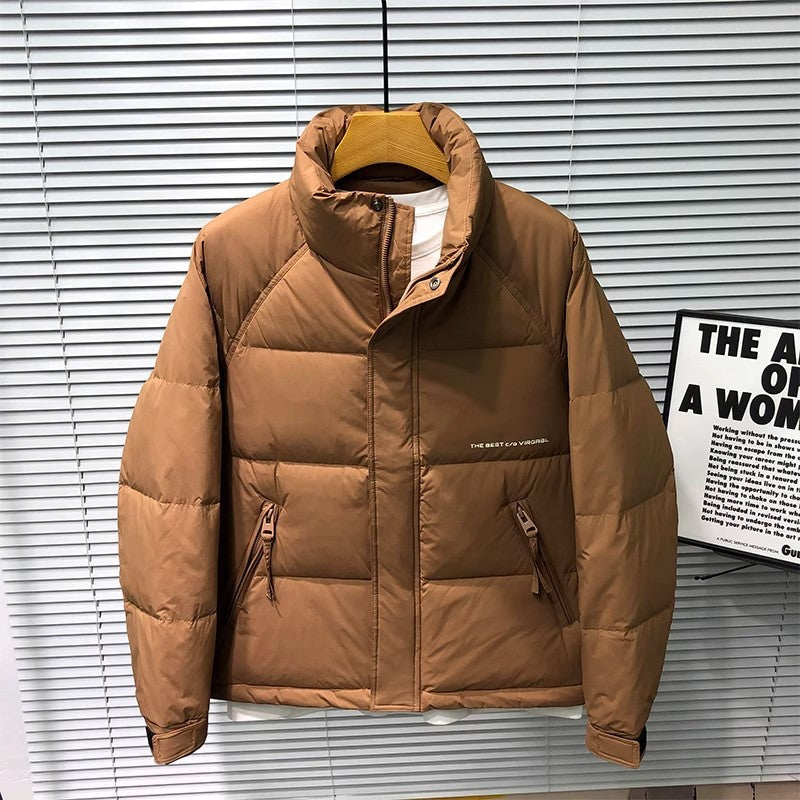 Stand Collar Men's Down Jacket Rooms Thick Warm Jacket