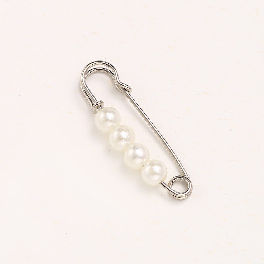 Cross-border Pearl Waist Of Trousers Pin Fixed Clothes Skirt Brooch Belt Buckle