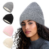 Satin Warm All-matching Slipover Knitted Hat