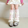 Lolita Bow Cute Knitting Wool Calf Socks