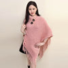 Women's Casual Plush Design Sweater Shawl Cape