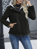 Fleece-lined Hooded Coat Winter Preppy Style Long Sleeve Jacket Warm Pockets Cotton Coat Women's Clothing