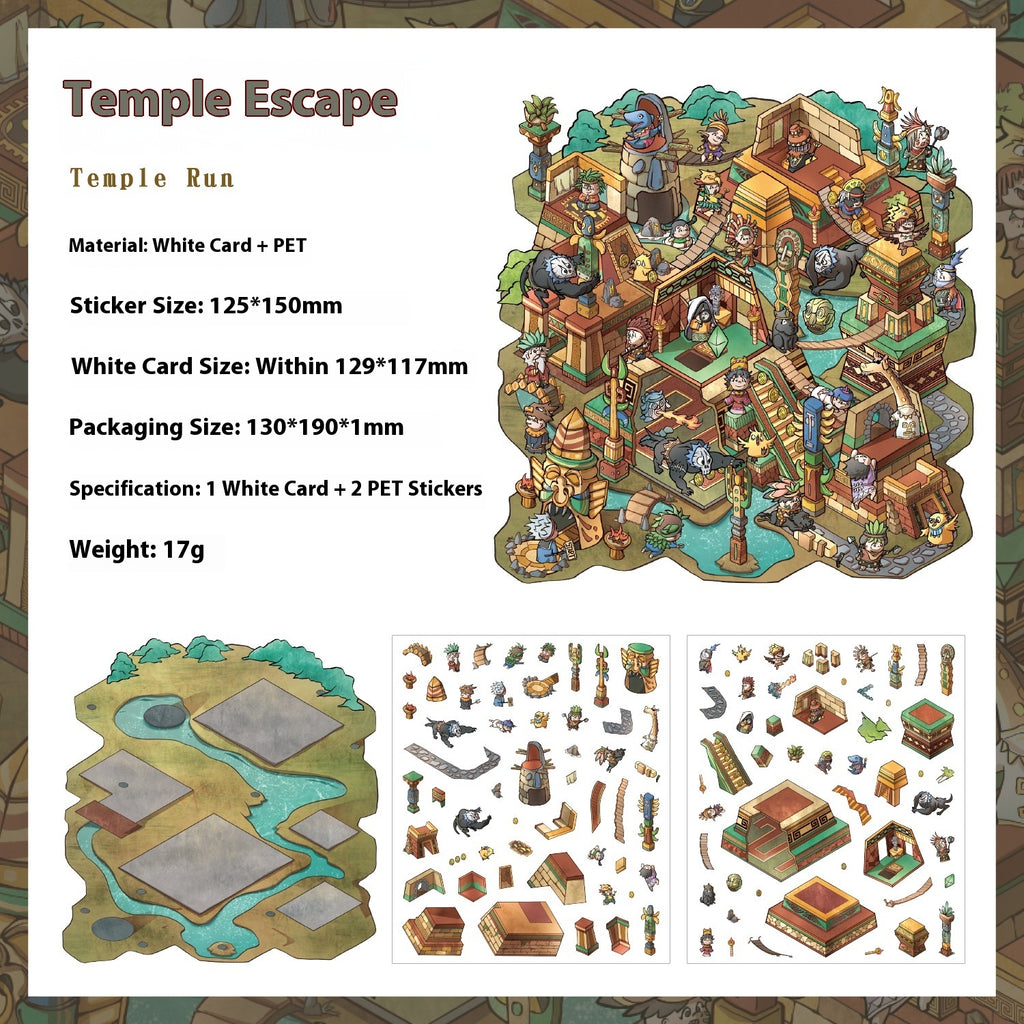 Micro Fear World Decompression Miniature Scene Sticker