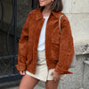 Women's Fashion Casual Suede Texture Coat