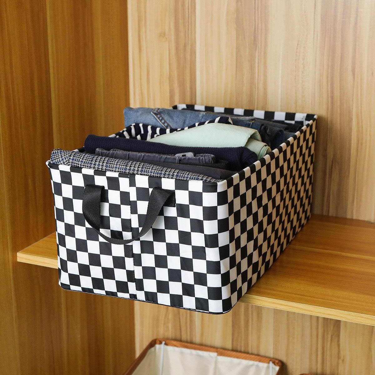 Chessboard Drawer Nordic Style Foldable Large Capacity Support Thick Storage