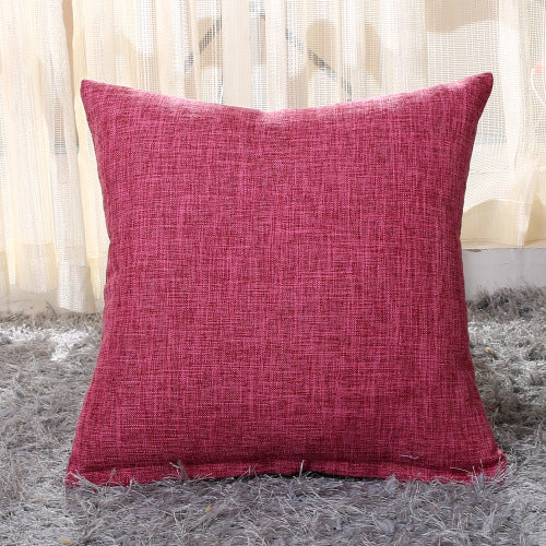Home Linen Pillow Case Solid Color Hugging Pillow Case Sofa