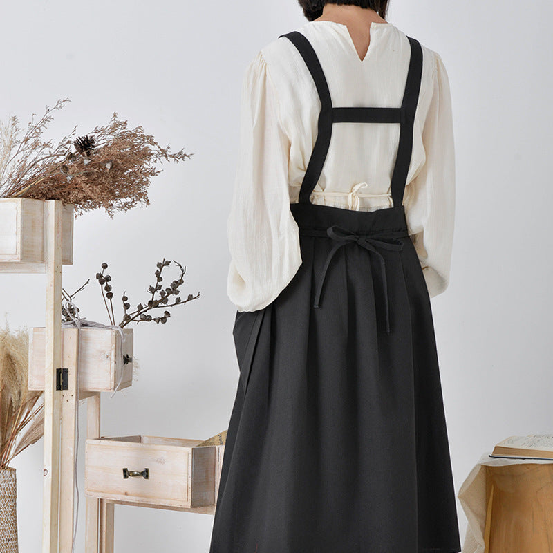 Korean Princess Style High-end Internet Celebrity Non-stick Wool Sleeveless Coverall Cotton And Linen