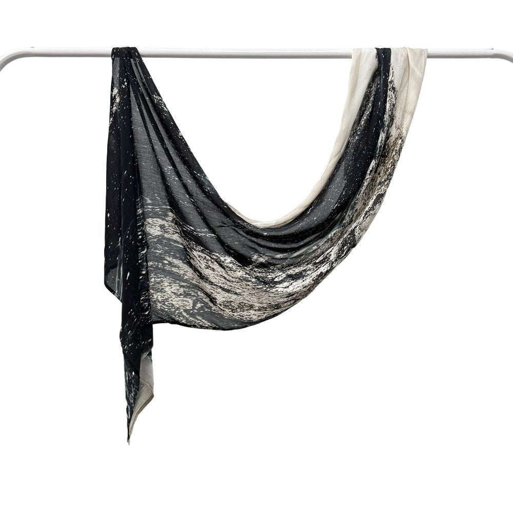 Modal Cotton Headscarf Marble Digital Printing