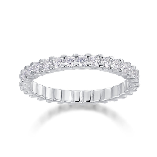 Wish - A Wedding Ring Set With Top-quality Moissanite S925 In Silver And Platinum-plated. The Ring Can Be Tested With A Diamond Pen