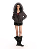 Women's Solid Color Simple Fur Collar Cotton Clothes Coat