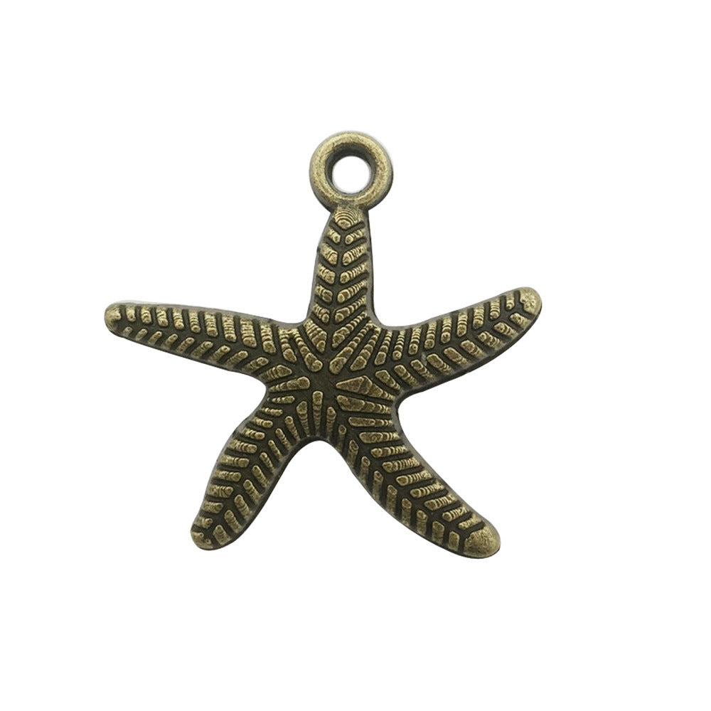 Retro Tibetan Silver Antique Brass Alloy DIY Accessories Marine Turtle Shell Necklace Bracelet Jewelry