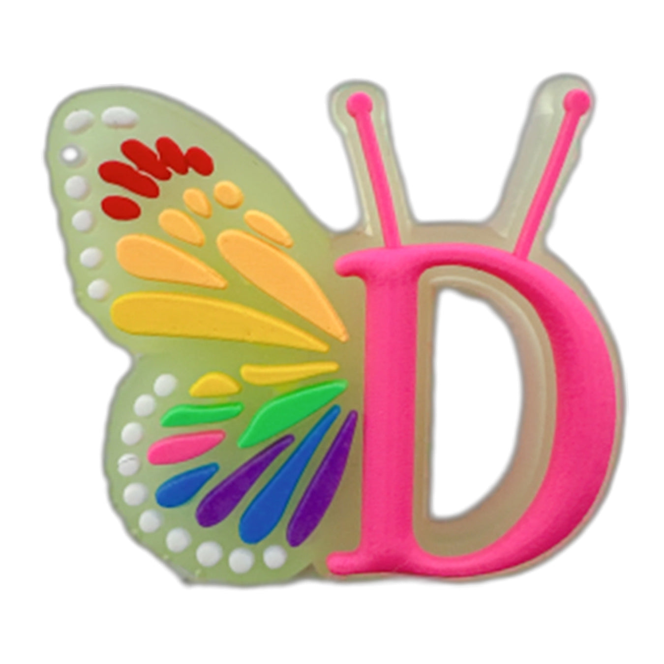 Letter Luminous Butterfly Shoe Ornament Shoe Buckle