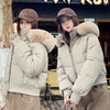 Big Fur Collar Hooded Thickened Warm And Loose Coat