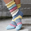Women's Warm Color Matching Knitted Wool Woolen Socks