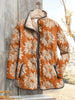 New Women's Fashion Cotton-padded Jacket Flower Digital Printing