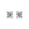Time Imprint - Earrings Set With 0.5-carat Top-quality Moissanite S925 Silver And Platinum-plated Stud Earrings, A Fashionable And Trendy Accessory, Can Be Tested With A Diamond Pen