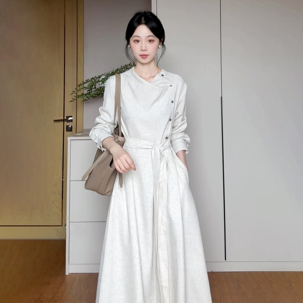 Premium Strapped Long Sleeve Dress For Women