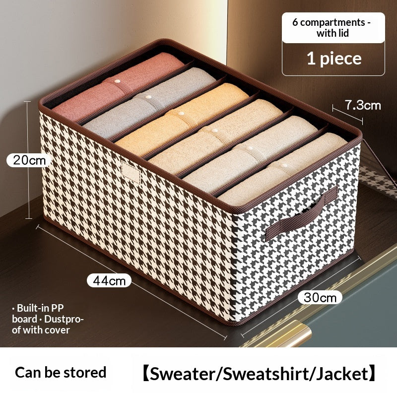 Foldable High-capacity Clothing Organizer With Compartments