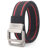Alloy Double Ring Buckle Woven Nylon Tactical Sports Outdoor Waist Belt