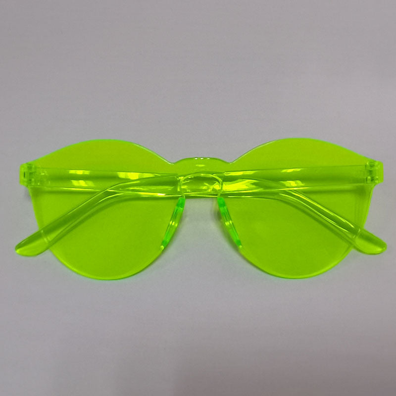 European And American Trendy One-piece Candy-colored Sunglasses