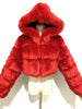 Short Hood Fox Fur Women's Long Sleeve Stitching Coat